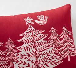 Christmas Tree Forest Outdoor Lumbar Pillow