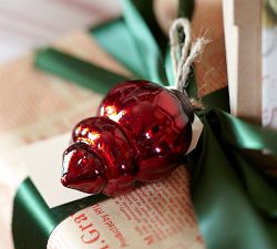 Eclectic Mercury Glass Ornaments - Red, Set of 3