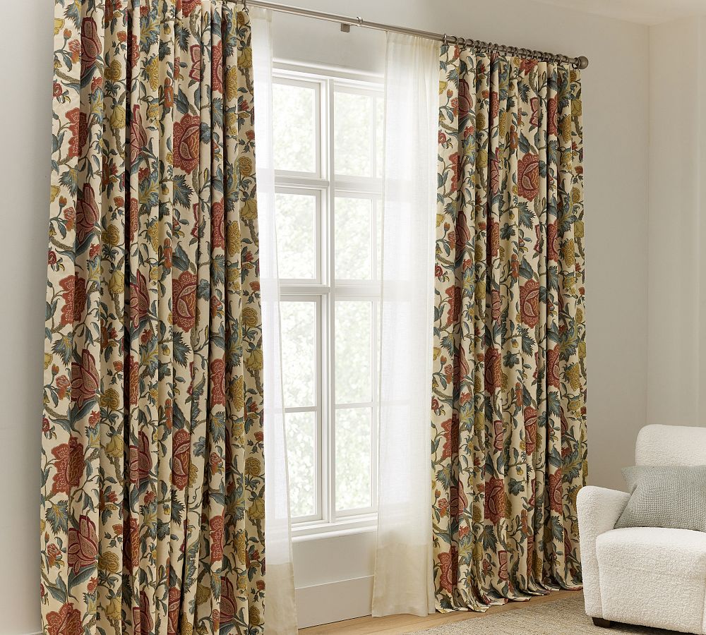 Cynthia Palampore Printed Blackout Curtain by Pottery Barn