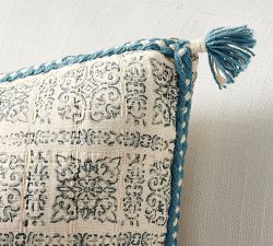 Jacquard Cotton Tassel Pillow