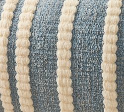 Classic Striped Handwoven Chenille Lumbar Pillow