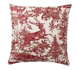 Alpine Toile &amp; Plaid Reversible Pillow Cover