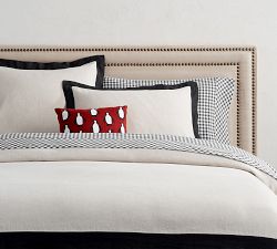 Black Gingham Organic Brushed Cotton Sheet Set