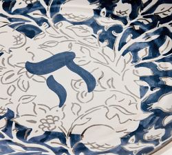 Hanukkah Botanical Stoneware Appetizer Plates - Set of 4