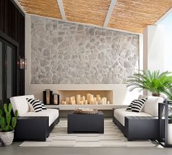 Malibu Metal Platform Modular Outdoor Coffee Table (33")