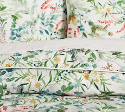 Noel Botanical Percale Comforter &amp; Shams