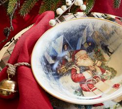 Nostalgic Santa Stoneware Entertaining Collection