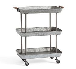 Rainier Galvanized Storage Cart