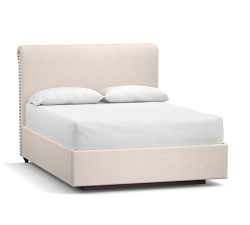 Chesterfield Non-Tufted Platform Bed with Footboard or Side Storage