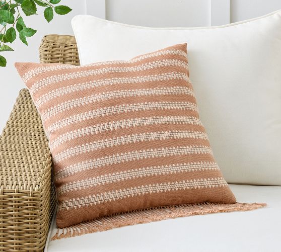 Clemente Woven Striped Outdoor Pillow