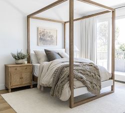 Sausalito Cane Cabinet Nightstand (28")