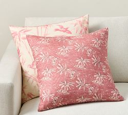 Vintage Islands Palm Tree Reversible Pillow Cover