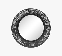 Wren Jute Round Wall Mirror