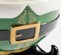 Elf Stoneware Punch/Candy Bowl