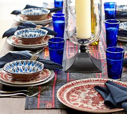 Mia Appliqué Embroidered Table Runner