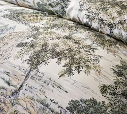 Hyde Park Toile Organic Percale Duvet Cover &amp; Shams