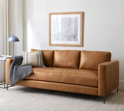 Jake Leather Sofa (63"&ndash;120")