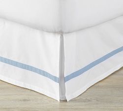 Morgan Banded Organic Percale Bed Skirt