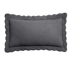 Open Box: Heirloom Scallop Quilted Sham, King - Set of 2 - Charcoal