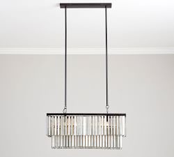Astrid Capiz Rectangular Chandelier (37")