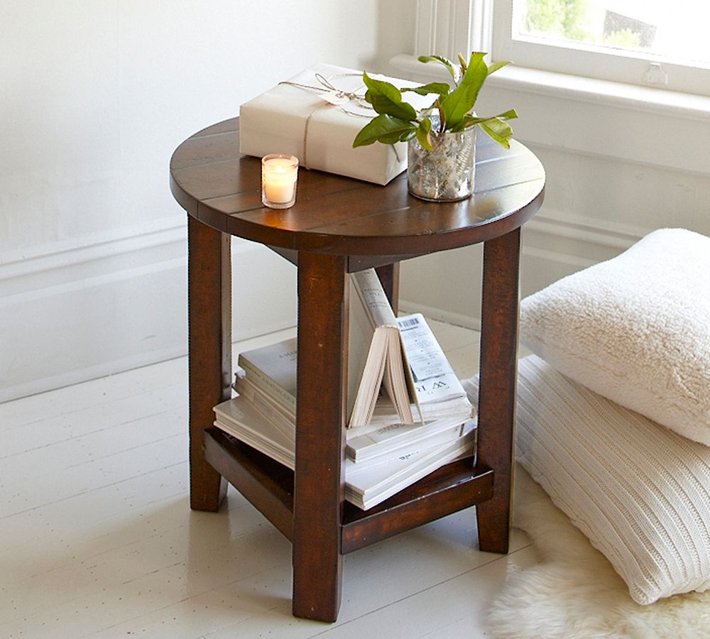 Benchwright Round End Table (23") by Pottery Barn