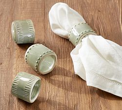 Celadon Napkin Ring, Set of 4
