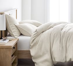 European Ribbed Linen Duvet Cover