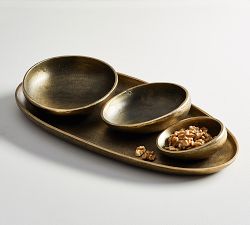 Austin Tumbled Metal Serving Tray