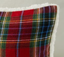 Plaid with Sherpa Back Pillow Cover