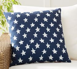Star Striped Reversible Outdoor Pillow
