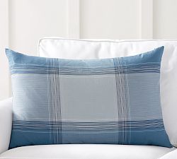 Tate Plaid Silk Lumbar Pillow Cover
