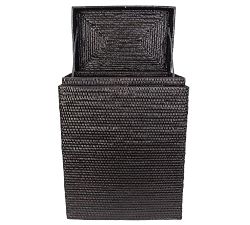 Tava Handwoven Rattan Rectangular Hinged Hamper