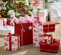 19-Piece Holiday Gift Wrapping Set - Merry Toile