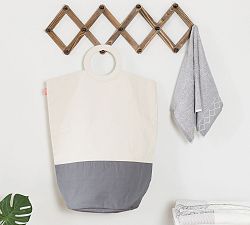 Canvas Gray Laundry Hamper Tote
