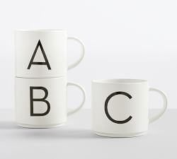 Mason Stoneware Stackable Alphabet Mug
