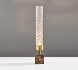Tuberose Hand-Blown LED Table Lamp (19")