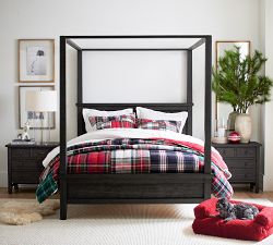 Stewart Plaid Patchwork Applique Quilt