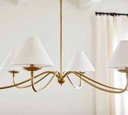 Linen Tapered Clip-On Chandelier Shades, Set of 2 (10")