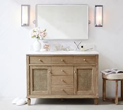 Vintage Double Wide Rounded Rectangular Pivot Mirror