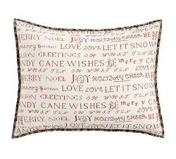 Winter Wreath Quilted Sham