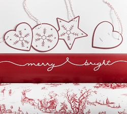 19-Piece Holiday Gift Wrapping Set - Merry Toile