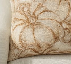 Pumpkin Sketch Lumbar Pillow Cover