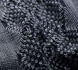 Stonewashed Cable Knit Throw
