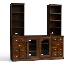 Printer's 5-Piece Entertainment Center With Cabinets (64")