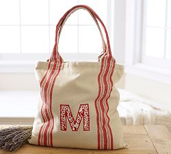 Stripe Grocery Tote Bag