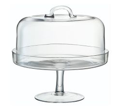 Coronado Handcrafted Glass Cake Stand With Dome