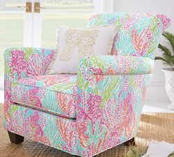 Lilly Pulitzer Flamenco Pineapple Embroidered Filled Pillow