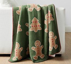 Gingerbread Jacquard Sherpa Back Throw