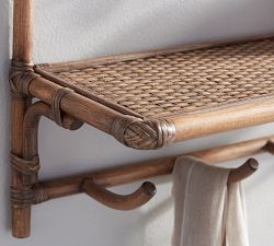 Rattan Wall-Mount Shelves