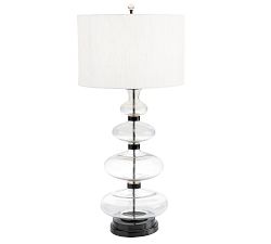 Estelle Stacked Glass &amp; Iron Table Lamp (24"-36")